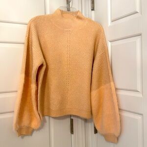 AMARYLLIS BEAUTIFUL PEACH MOCKNECK SWEATER